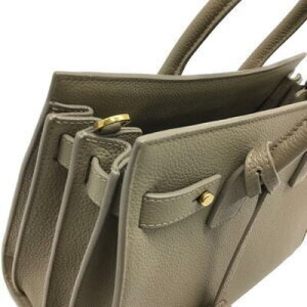 SAINT LAURENT Sac de Jour Soft Baby Leather Greige Gray Bag - Picture 7 of 9